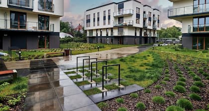 Modern Studio on the Oder River | Gym, Balcony and Parking