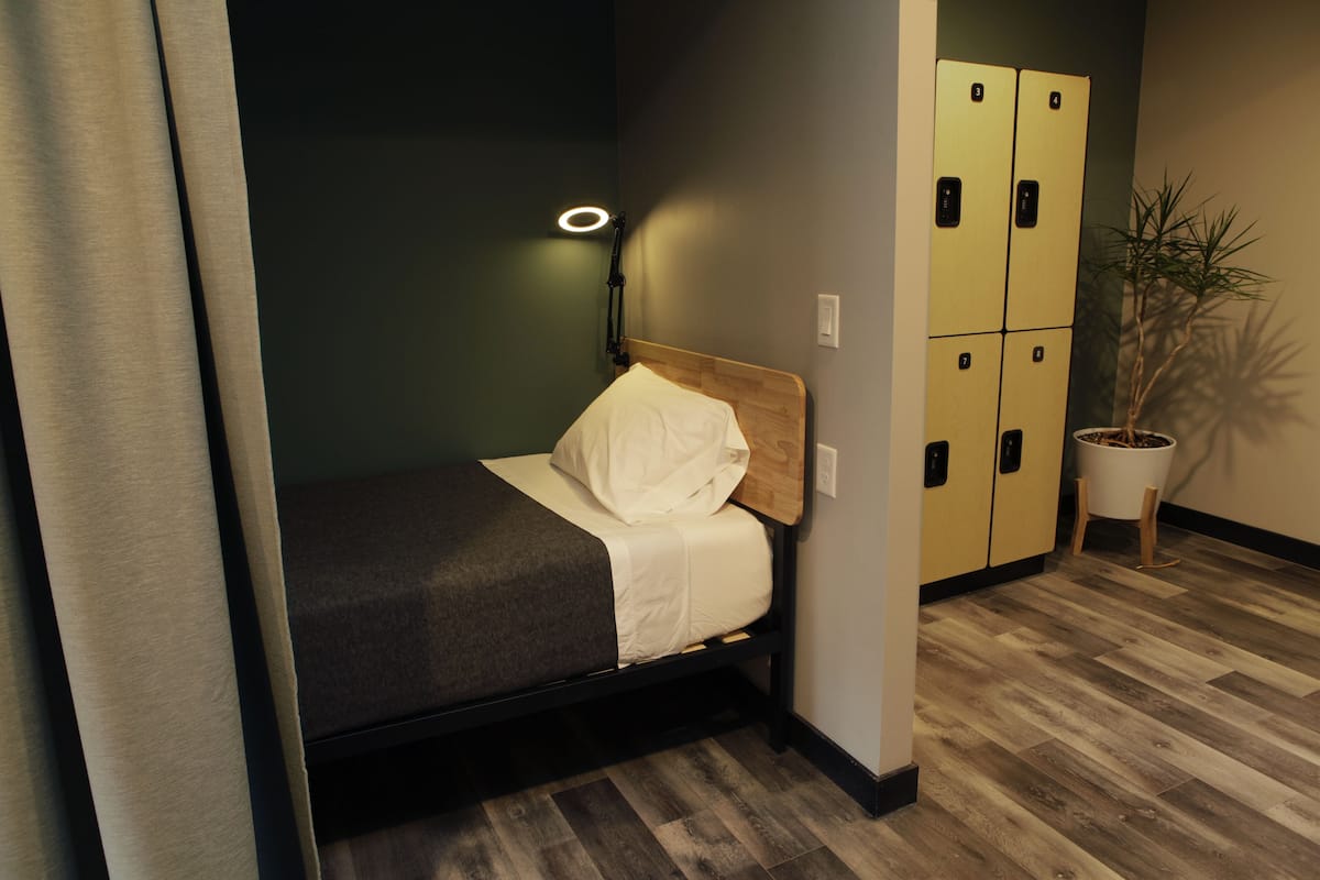 Single Bed Pod - Shared Dorm | Memory foam beds, blackout drapes, iron/ironing board, free WiFi