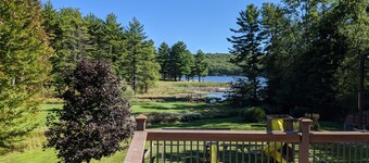 Level lakefront, family-friendly, hot tub, low fees, private dock