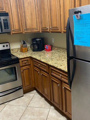 Microwave, oven, stovetop, dishwasher