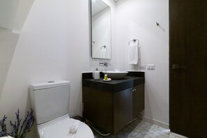 Towels, soap, toilet paper