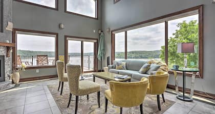 Boat Dock & Kayaks: Luxury Lake of the Ozarks Home