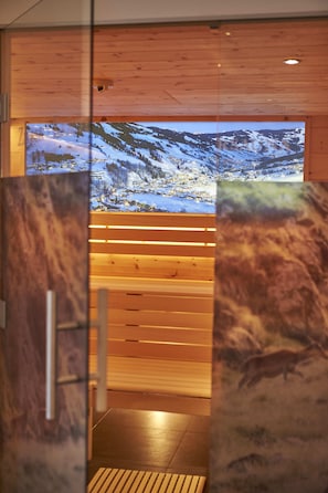 Un sauna, baño turco