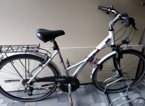 Bicycle available for guest use.