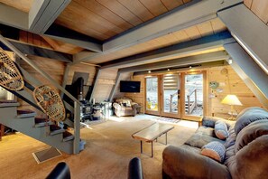 TV, fireplace, DVD player, table football