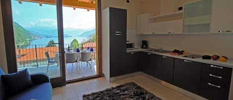 Family Apartment, Multiple Bedrooms, 2 Bathrooms, Mountainside (Residence Eden Azalea 4) | Private kitchen | Microwave, stovetop, dishwasher, coffee/tea maker