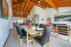 Family Villa, Multiple Bedrooms, Mountainside (Villa Louise) | Living area | 24-inch flat-screen TV with satellite channels, TV, stereo