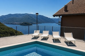 Family Apartment, 1 Bedroom, Balcony, Mountainside (Vista d'Oro Ulivo Apt. 7) | Pool | Seasonal outdoor pool - Vista d'Oro Ulivo Apt. 7 (Perledo)
