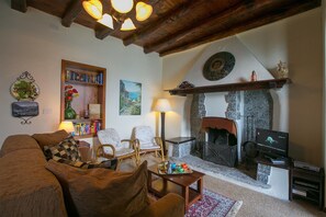 Maison mitoyenne Standard, plusieurs lits, 2 salles de bains, côté jardin (Casa Gallio) | Coin séjour