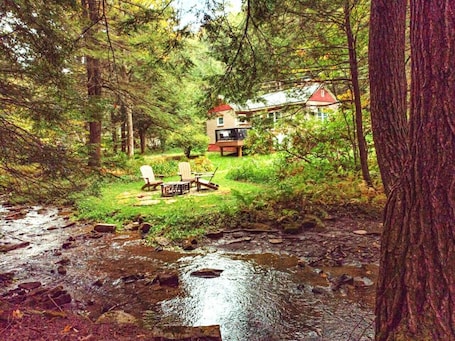Property grounds. Romantic Waterfront Cottage for Cherry Springs
