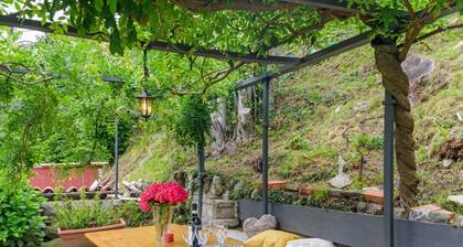 Charming and bright flat for 5 people in Cernobbio, in the hamlet of Rovenna, on the way up to mount Bisbino.The apartment, furnished with vintage and modern furniture, comes with private parking and enjoyable outdoor spaces, like the pergola in the gard