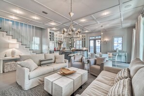 TV, fireplace, DVD player, video library