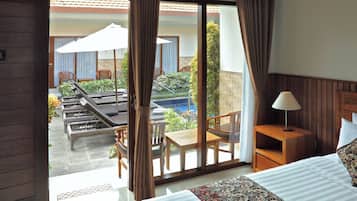 Habitación superior, acceso a la alberca | Terraza o patio