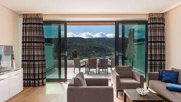 Luxury Apartment (Lastovo) | Living room | Flat-screen TV