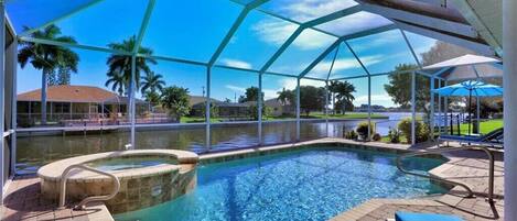 Outdoor pool, a heated pool