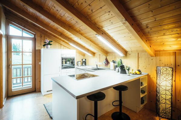 Fridge, oven, stovetop, dishwasher