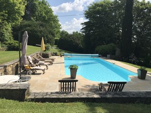 Outdoor pool, a heated pool
