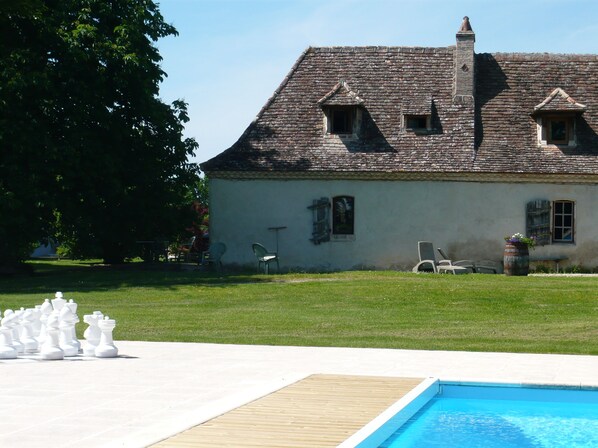 Piscine extérieure, piscine chauffée