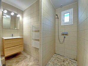 Shower, hair dryer
