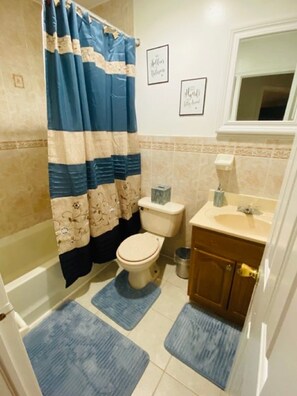 Combined shower/tub, hair dryer, towels, soap - Quick rides to JFK, train station, malls & casino. (Queens)