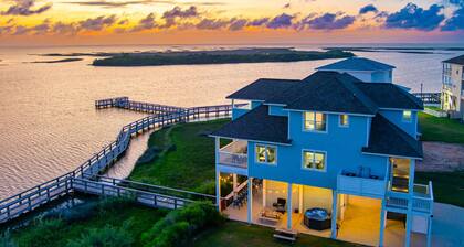 Bayfront Retreat w/ Private Boardwalk, Fishing, & Sunset Views