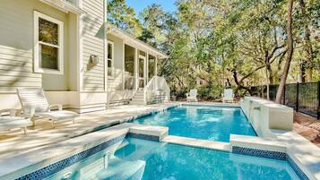 Outdoor pool, a heated pool
