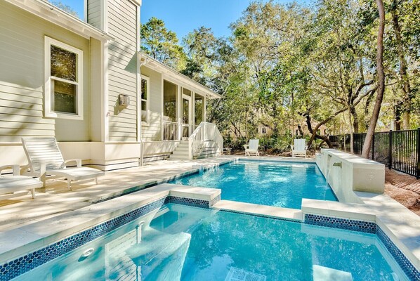 Outdoor pool, a heated pool