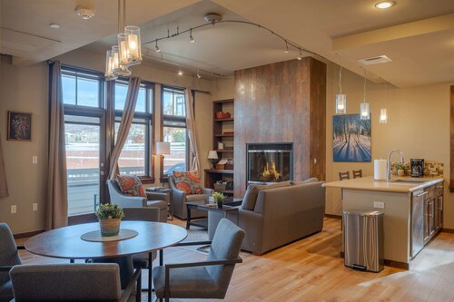 Howelsen Place A302 | Downtown Condo | Private Parking Garage | Fire Pit with Views