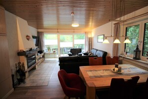 Fernseher, Kamin