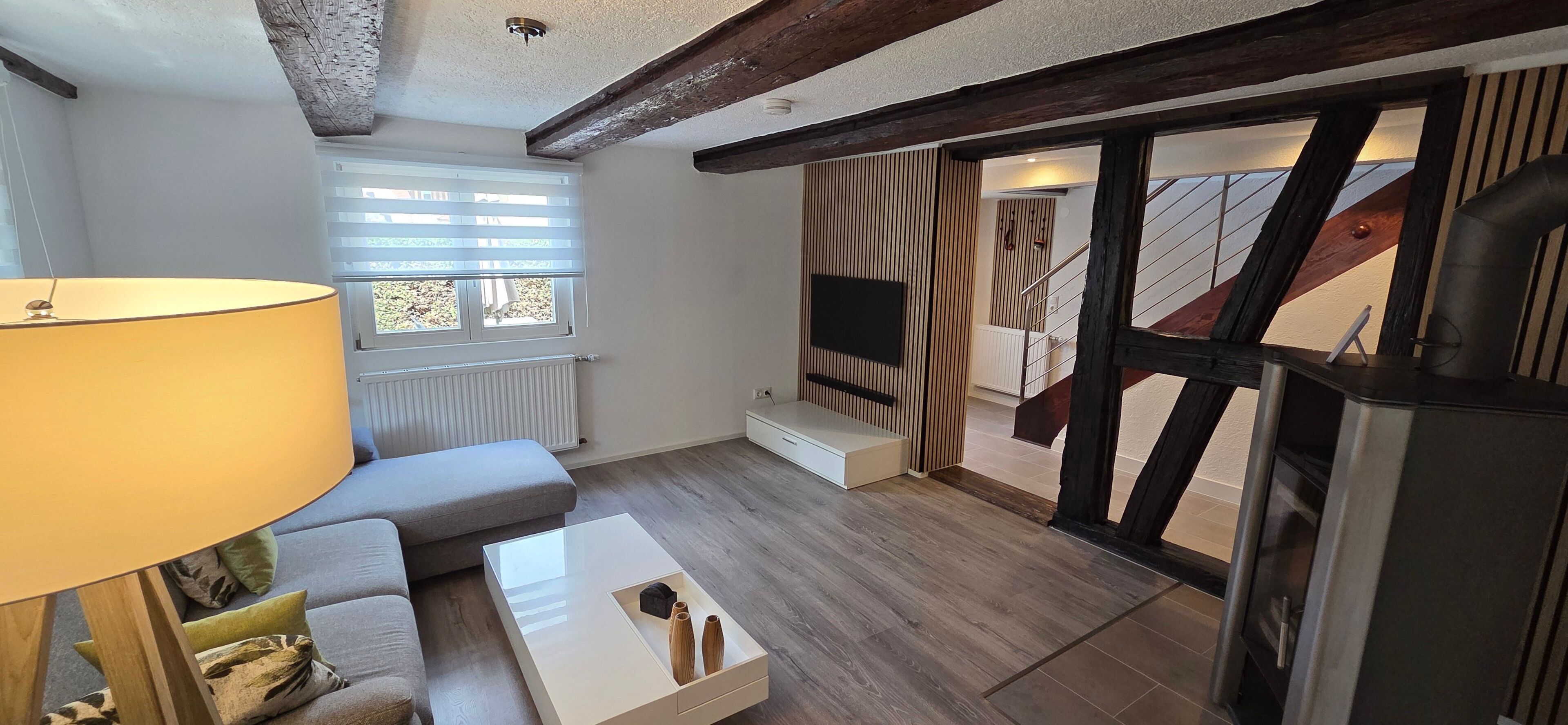 Fernseher, Kamin