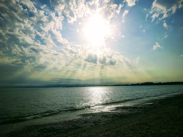 En la playa 