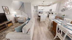 Flat-screen TV, DVD player