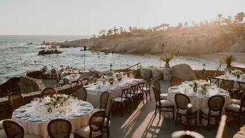 Outdoor banquet area