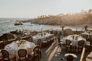 Outdoor banquet area