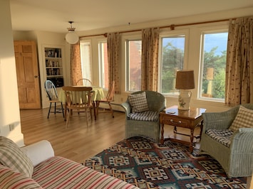 Living room and dining room