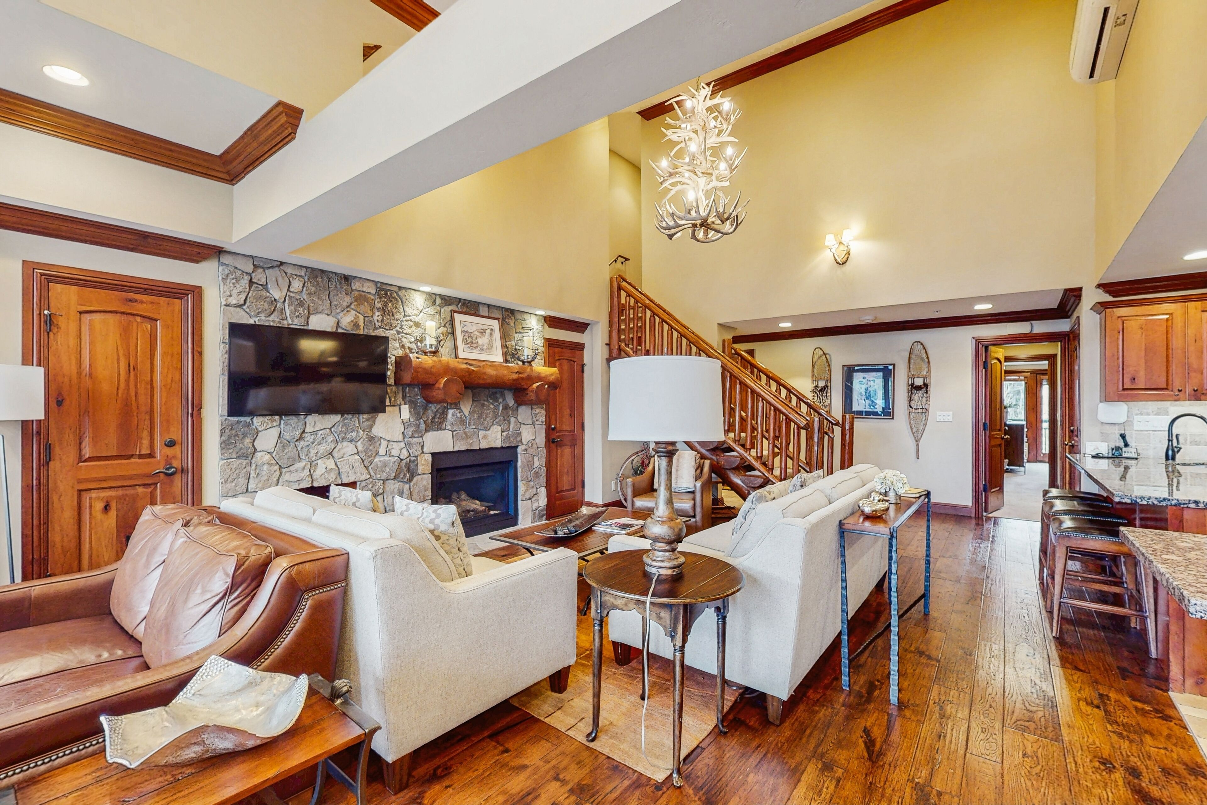 Télévision, cheminée, livres