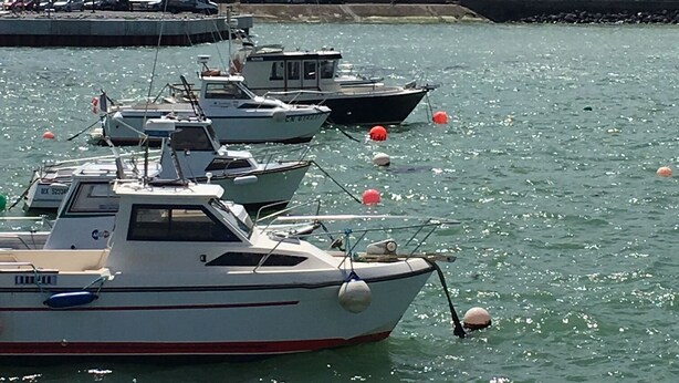 A marina with several boats docked, a rocky shoreline, and houses in the background. - Charming house with garden, close to the historic center (Bayeux)