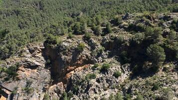 Vue depuis lâhĂ©bergement
