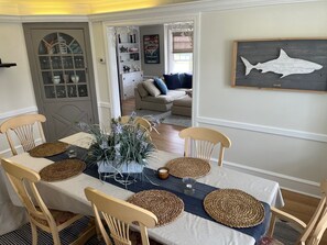 Dining - Ocean Ave 5BR: Huge Fenced Yard, Pet Friendly, 2 Houses to Beach + Shark Park! (Brigantine)