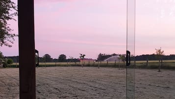 Vue depuis lâhĂ©bergement