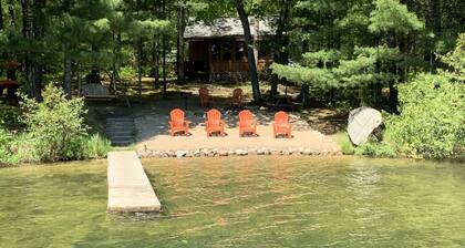 Baileyâs Rustic Lakehouse on beautiful, All-Sports Tee Lake in Lewiston, MI.
