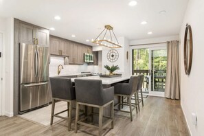 Fridge, microwave, oven, stovetop - Riverfront Designer 2 BR, Walk to Gondola! (Aspen)