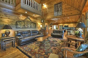 TV, fireplace, foosball, offices