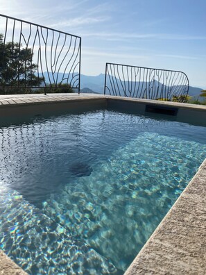 Outdoor pool - T2 new quiet large terrace panoramic sea view mountain pets welcome (Belgodère)