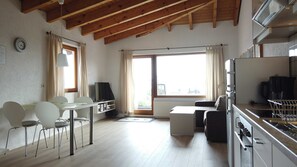 Fridge, oven, coffee/tea maker, electric kettle