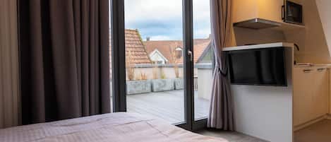 Suite estudio Confort | Escritorio, cortinas blackout, wifi gratis y ropa de cama
