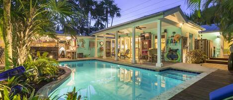 A heated pool