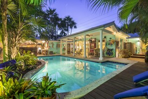 A heated pool