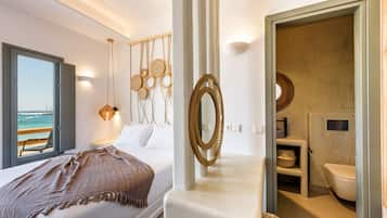 Deluxe-Doppelzimmer, Meerblick | 1 Schlafzimmer, BettwÀsche aus Àgyptischer Baumwolle