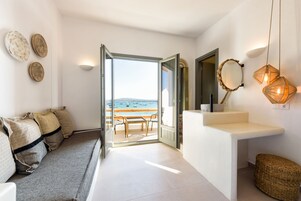 Deluxe Double Room, Sea View | Egyptian cotton sheets, premium bedding, down comforters